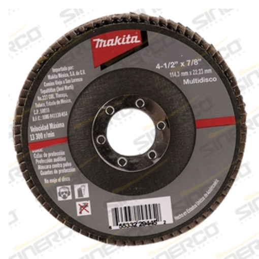 Imagen de MULTIDISCO FLAP DESBASTE 4 1/2" GRANO 80 C/10 PZAS