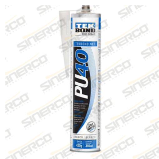 Imagen de SELLADOR POLIURETANO PU40 TEKBOND 310ML CARTUCHO BLANCO
