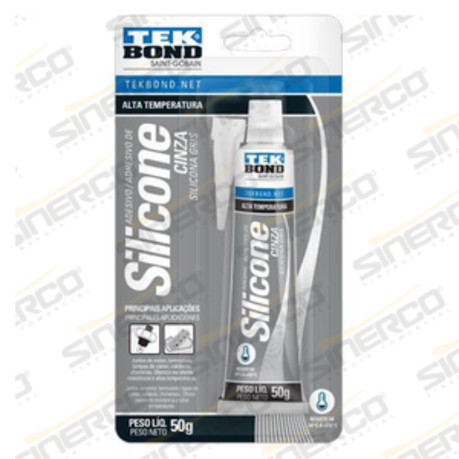 Imagen de SILICONA ACETICA ALTA TEMPERATURA TEKBOND 50G BLISTER GRIS