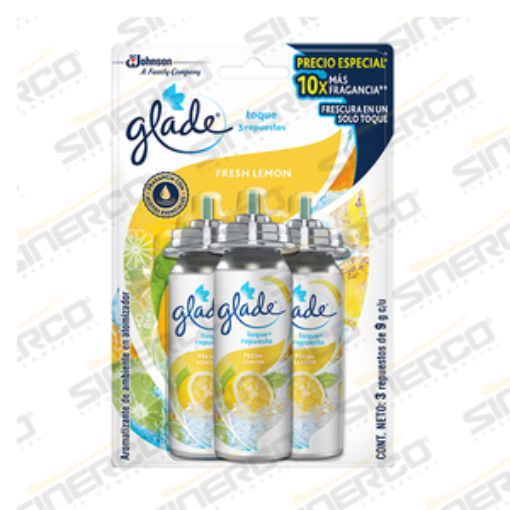 Imagen de GLADE TOQUE 3 REPUESTOS 9G FRESCURA DE LIMON