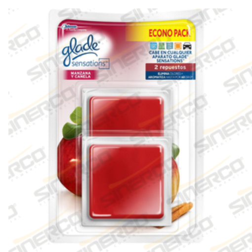 Imagen de GLADE SENSATIONS GLASS REP 8G2PK MANZANA CANELA