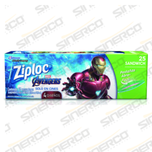 Imagen de ZIPLOC SANDWICH AVENGERS 25 BOLSAS
