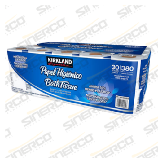 Imagen de KIRKLAND PAPEL HIGIENICO TRADICIONAL C/30 ROLLOS 425 HOJAS