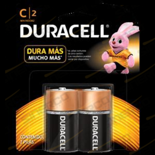 Imagen de PILA ALCALINA DURACELL "C" C/2