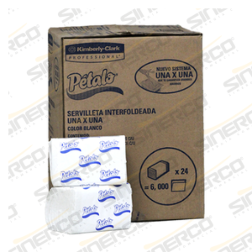 Imagen de KCP 91707 PETALO SERVILLETA INTERDOBLADA SR 24 PAQUETES CON 250 SERVILLETAS