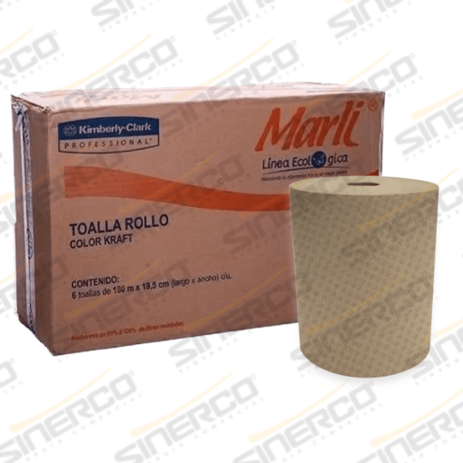 Imagen de TOALLA MANOS ROLLO MARLI® ECOLÓGICA180 MTS X 6
